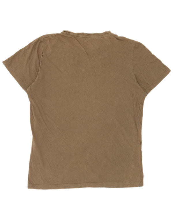T-shirt męski Jack & Jones, mały, bawełniany khaki