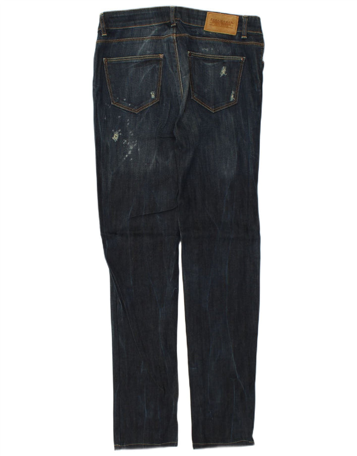 Damskie jeansy Zara w trudnej sytuacji EU 40 Medium W30 L31 Granatowa bawełna