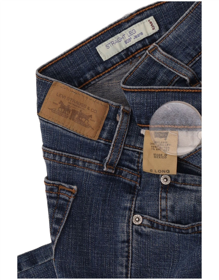 Damskie dżinsy Levi's 505 Straight US 6 Medium W30 L34 Granatowa bawełna
