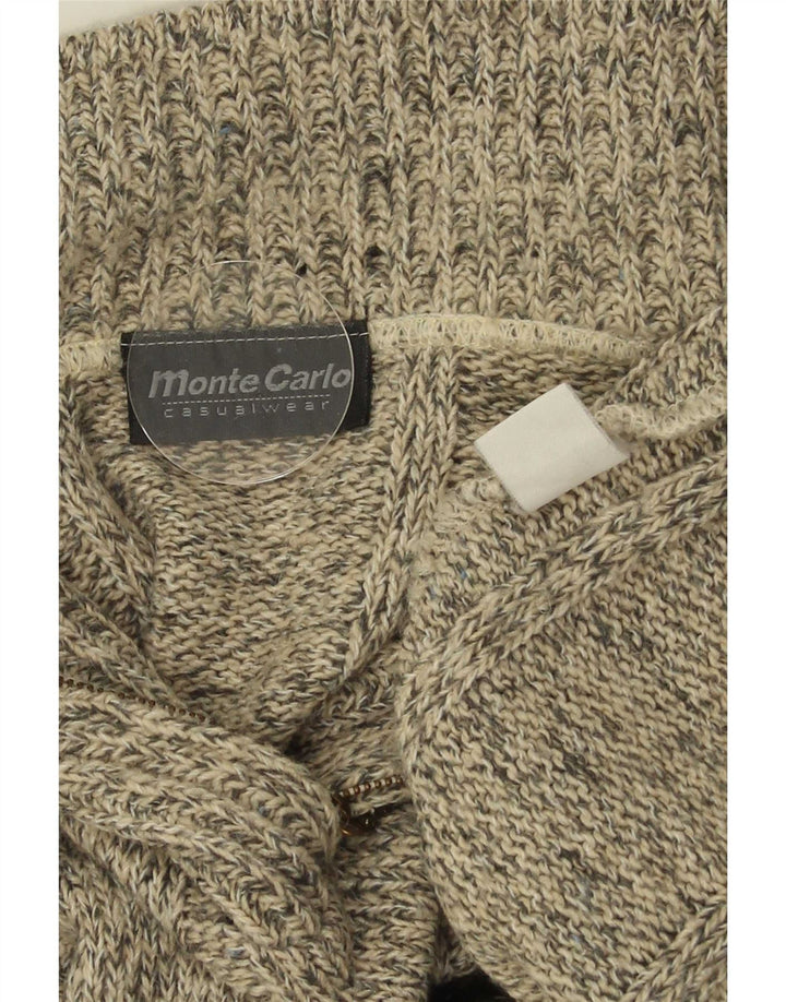 Męski sweter z zamkiem błyskawicznym Monte Carlo IT 52 Duży szary Argyle/Diament