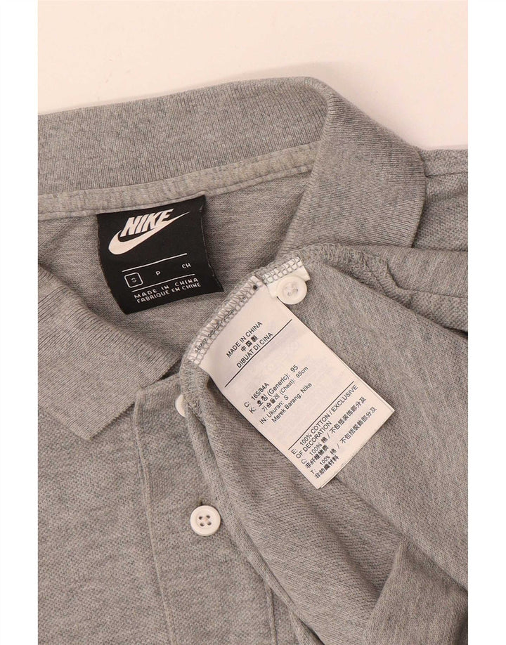 Męska koszulka polo Nike z krótkim rękawem i regularnym krojem, mała, szara, bawełniana