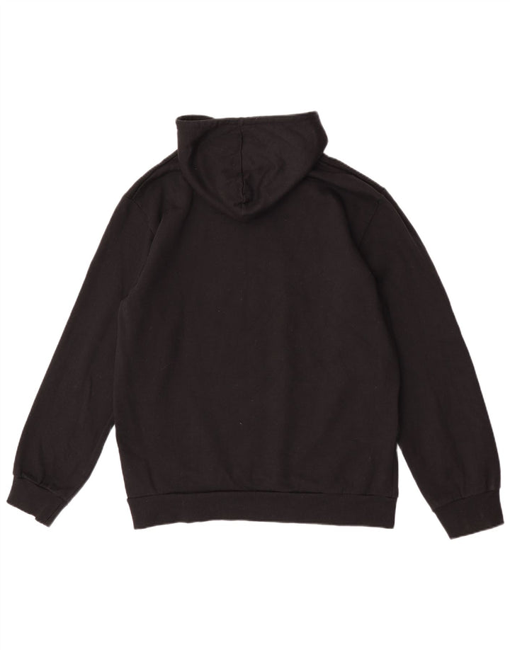 Damski sweter z kapturem Kappa, duży, czarny, bawełniany