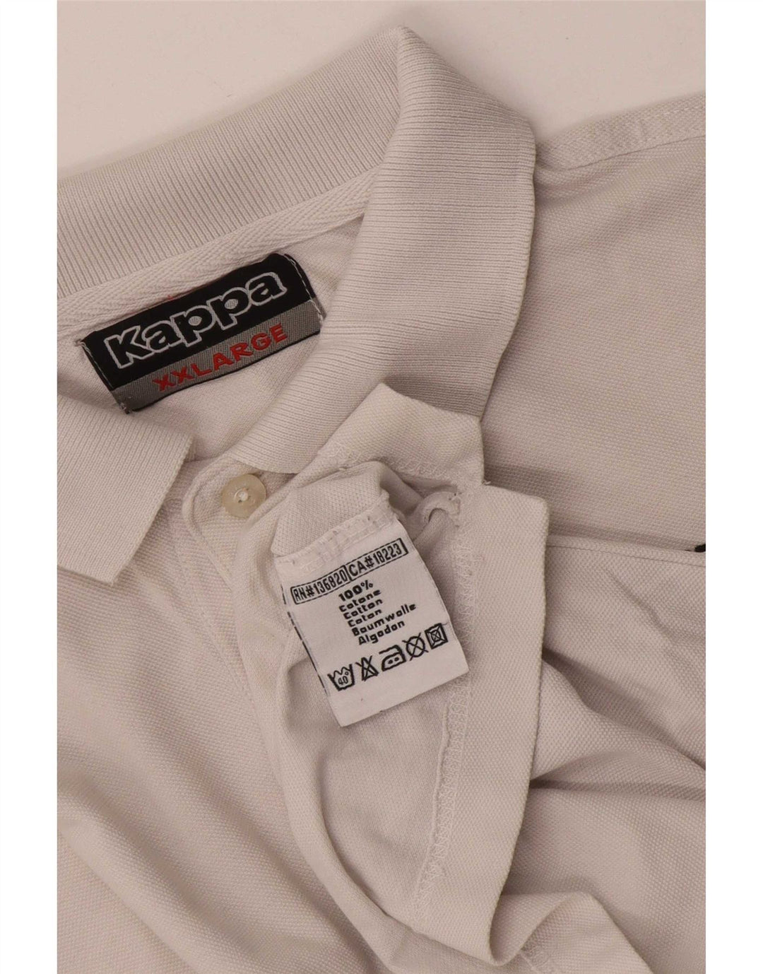 Męska koszulka polo Kappa 2XL Biała bawełna