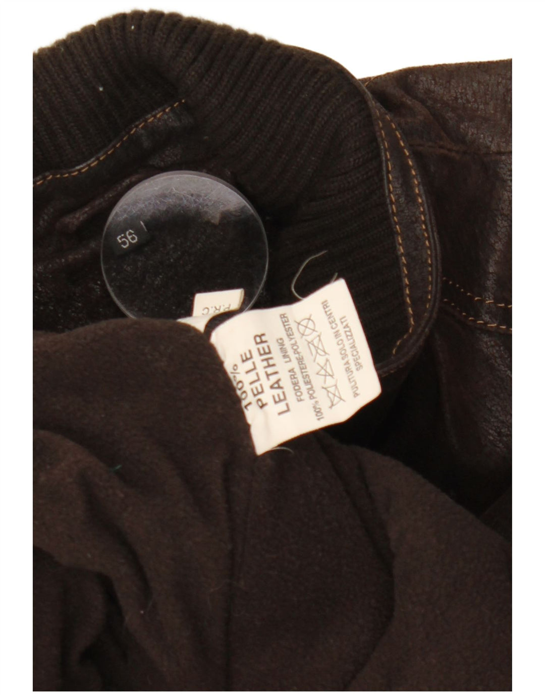 Męska kurtka skórzana VINTAGE IT 56 3XL brązowa skóra