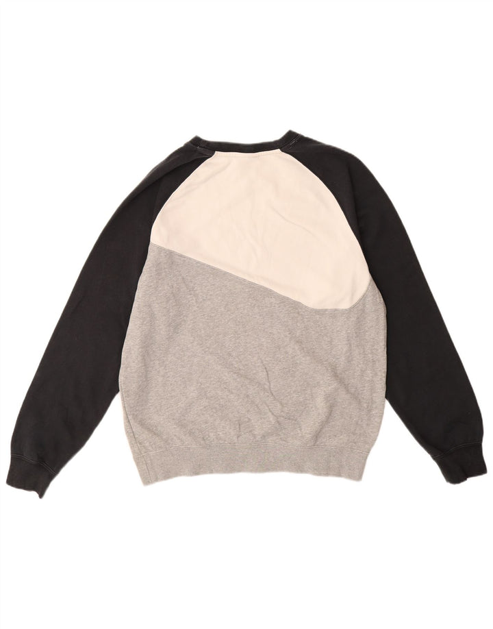 Męska bluza Nike z grafiką, bawełniana, średnioszara, z blokami kolorów