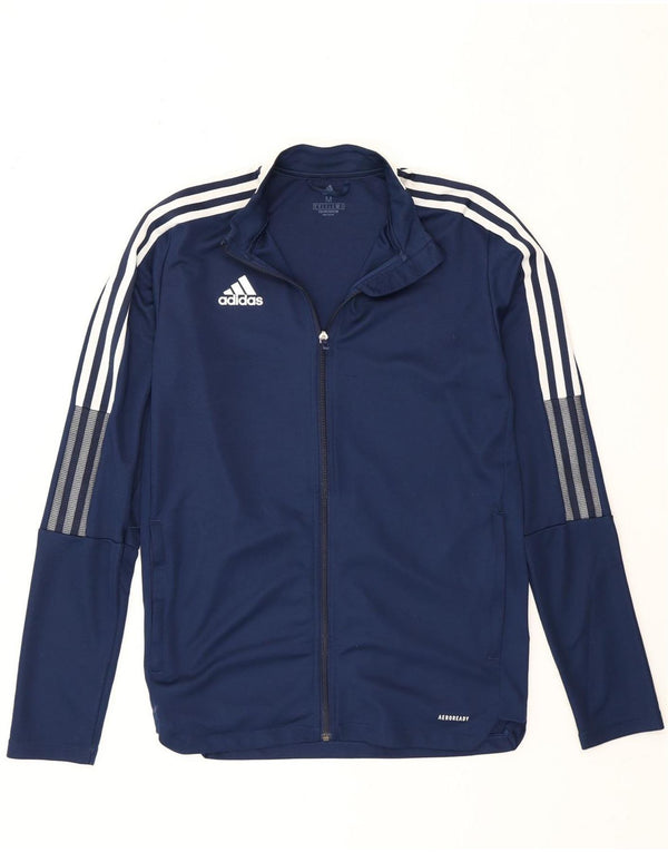 Adidas Męska bluza dresowa Aeroready, średnia granatowa, poliester