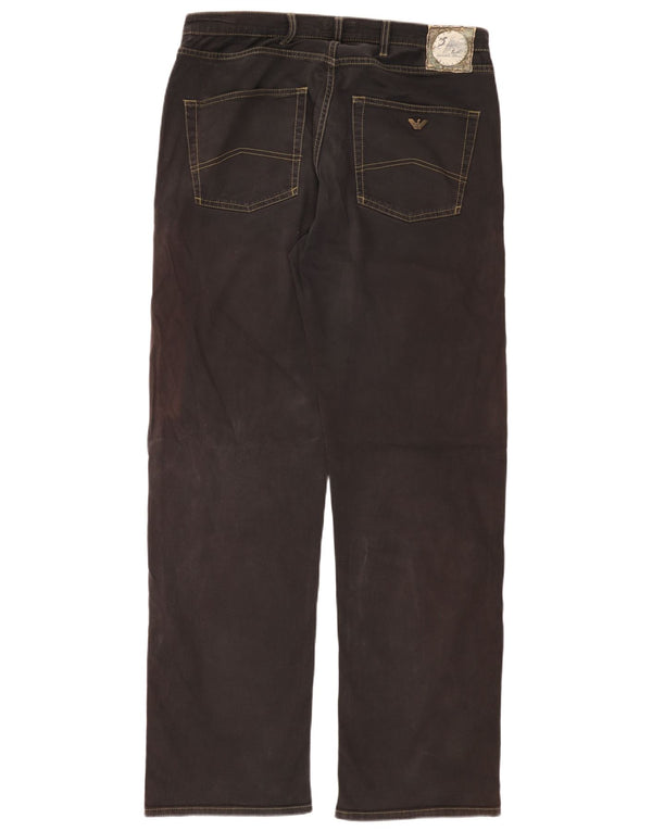 ARMANI Męskie proste dżinsy W36 L34 Czarne