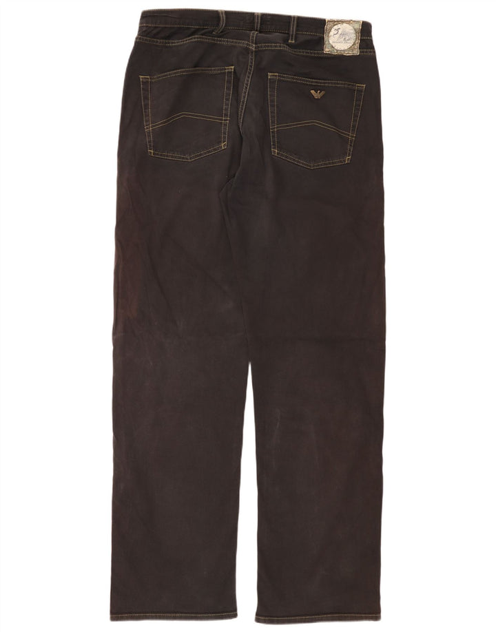 ARMANI Męskie proste dżinsy W36 L34 Czarne