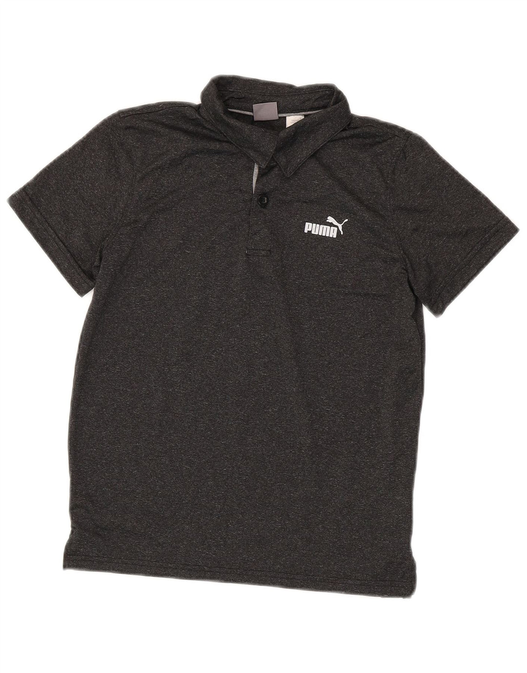 Chłopięca koszulka polo Puma 10-11 lat, średnioszara, poliestrowa w plamki