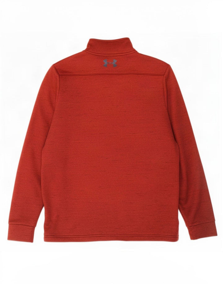 Męski sweter Under Armour Cold Gear z zamkiem błyskawicznym, mały, bordowy, nakrapiany