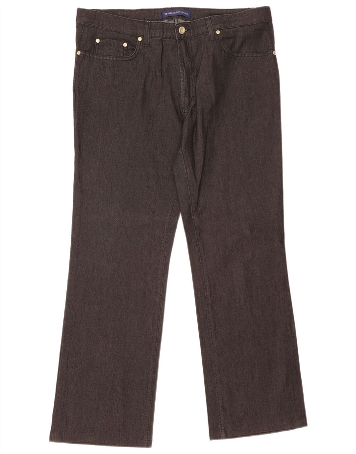 Damskie jeansy Bootcut Trussardi W34 L29 Czarne bawełniane