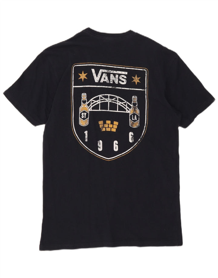 Męski T-shirt z grafiką Vans, średni, granatowy, bawełniany