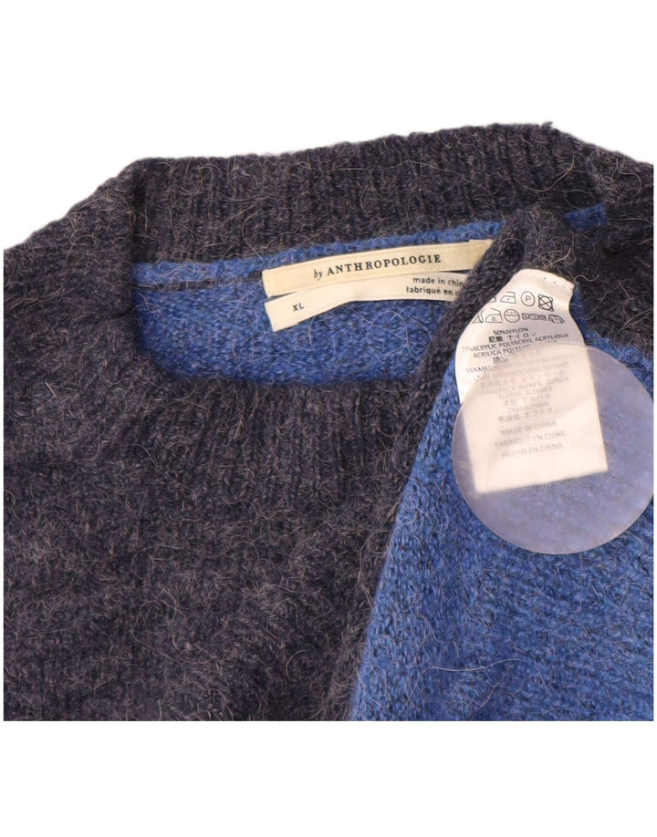 ANTHROPOLOGIE Damski sweter z okrągłym dekoltem UK 18 XL granatowy