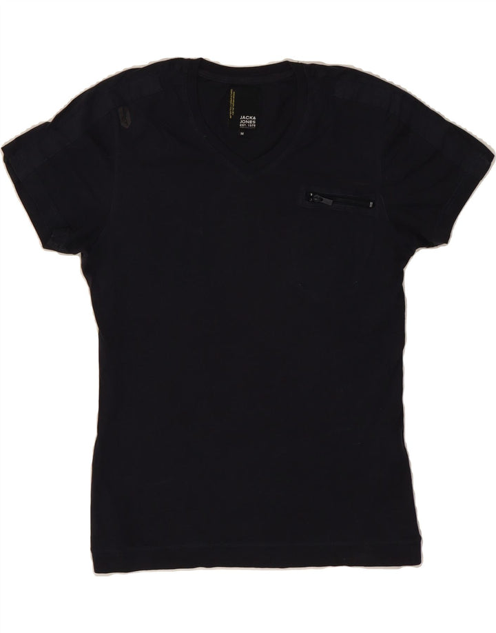 JACK & JONES Mens T-Shirt Top Medium Navy Blue Cotton Vintage Jack & Jones and Second-Hand Jack & Jones from Messina Hembry 