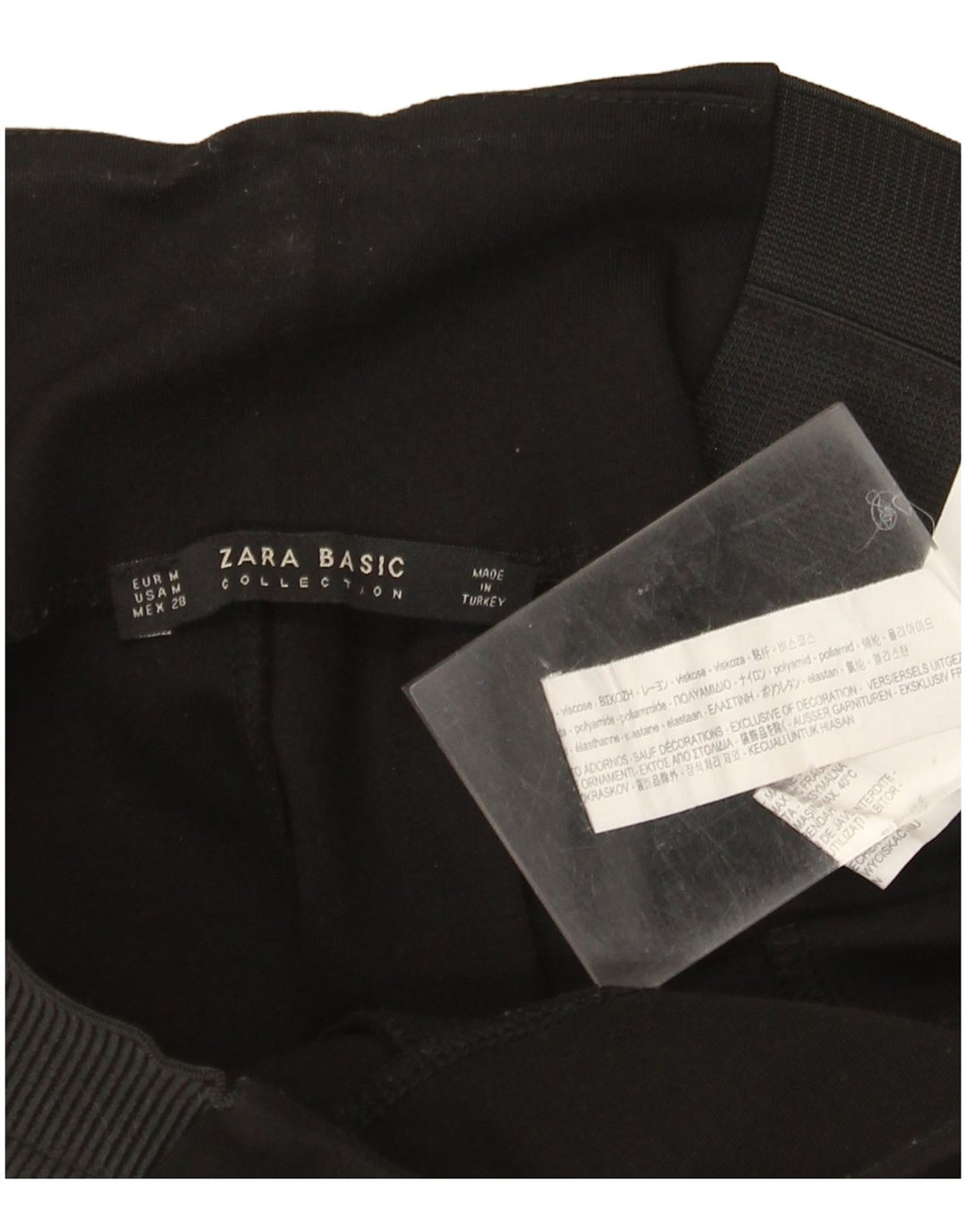 Legginsy damskie Zara UK 12, średnia czarna wiskoza