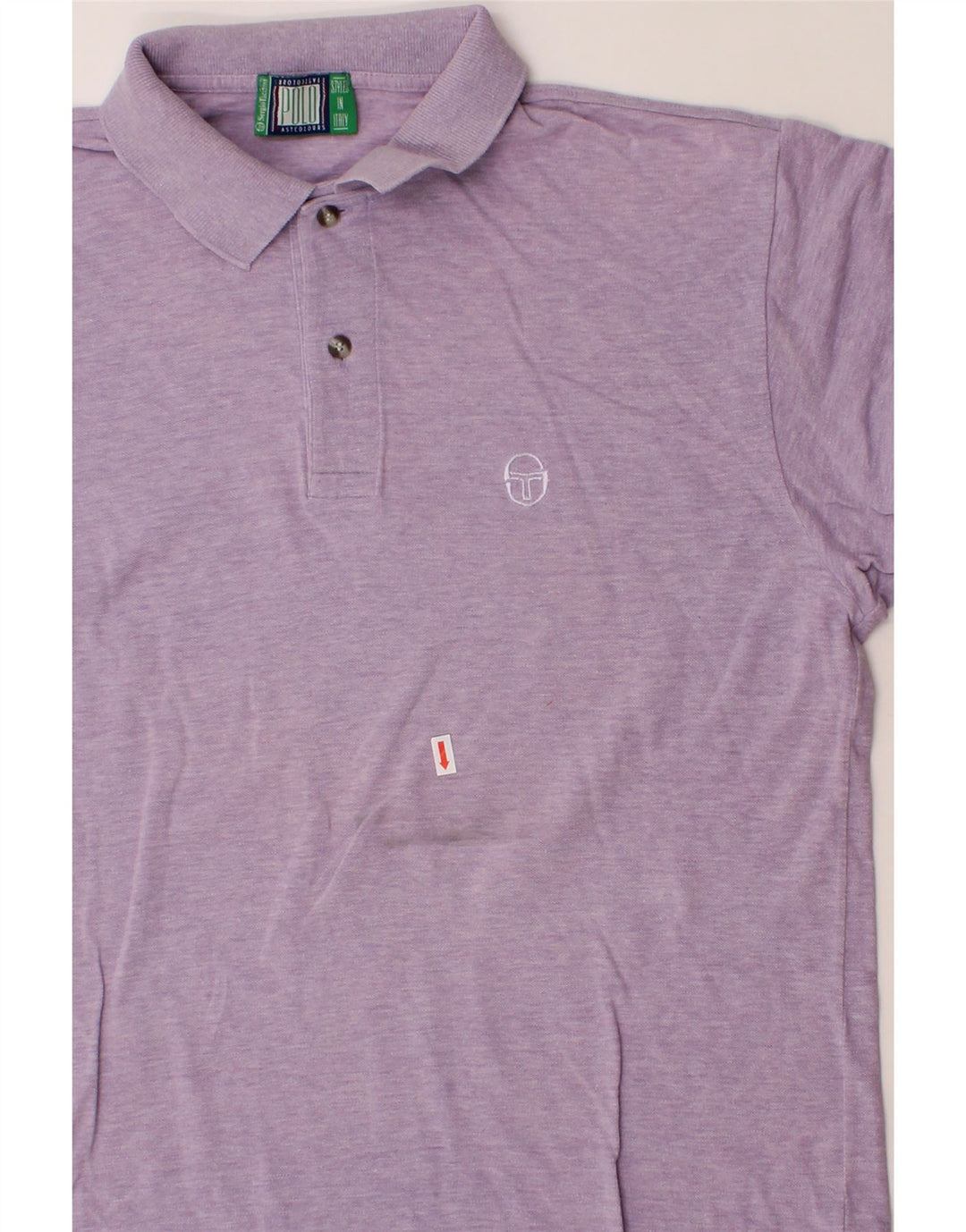 SERGIO TACCHINI Mens Polo Shirt Large Purple Cotton Vintage Sergio Tacchini and Second-Hand Sergio Tacchini from Messina Hembry 
