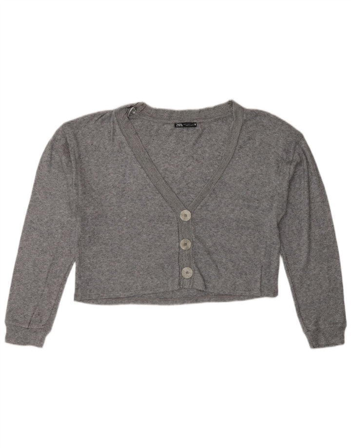 Sweter damski Zara Crop Oversize Cardigan UK 10 Small Grey