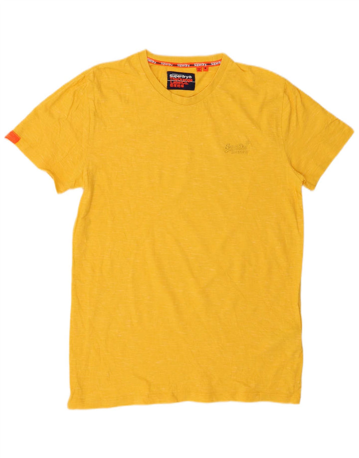 T-shirt męski Superdry, średni żółty, bawełniany