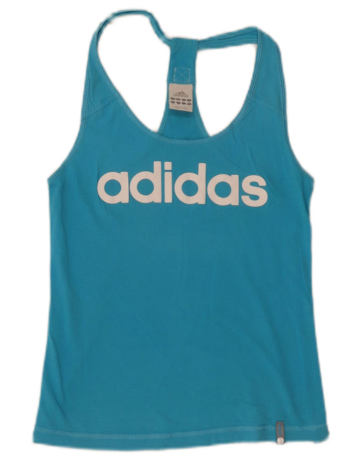 Damska kamizelka graficzna Adidas Top UK 12 Średni niebieski