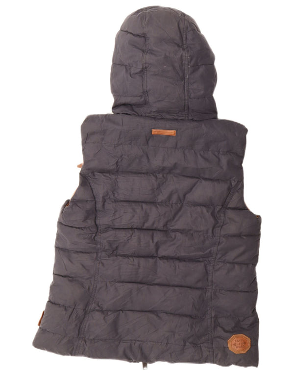 Damska wyściełana kamizelka z kapturem NAKETANO UK 18 XL, granatowa, poliester