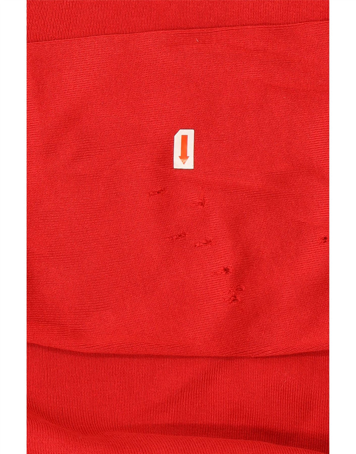 POLO RALPH LAUREN Męski sweter z dekoltem w kształcie litery V, duży, czerwony, bawełniany