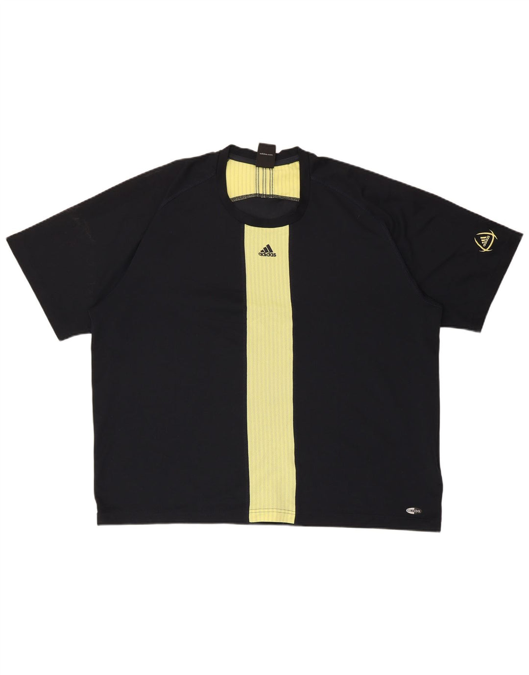 Męski T-shirt ADIDAS Climacool Top 2XL Czarny poliester z blokami kolorów