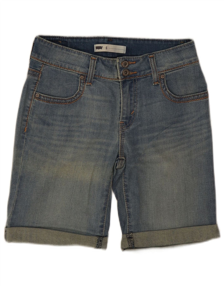 Damskie spodenki jeansowe Levi's US 6 Medium W28 Niebieskie bawełniane