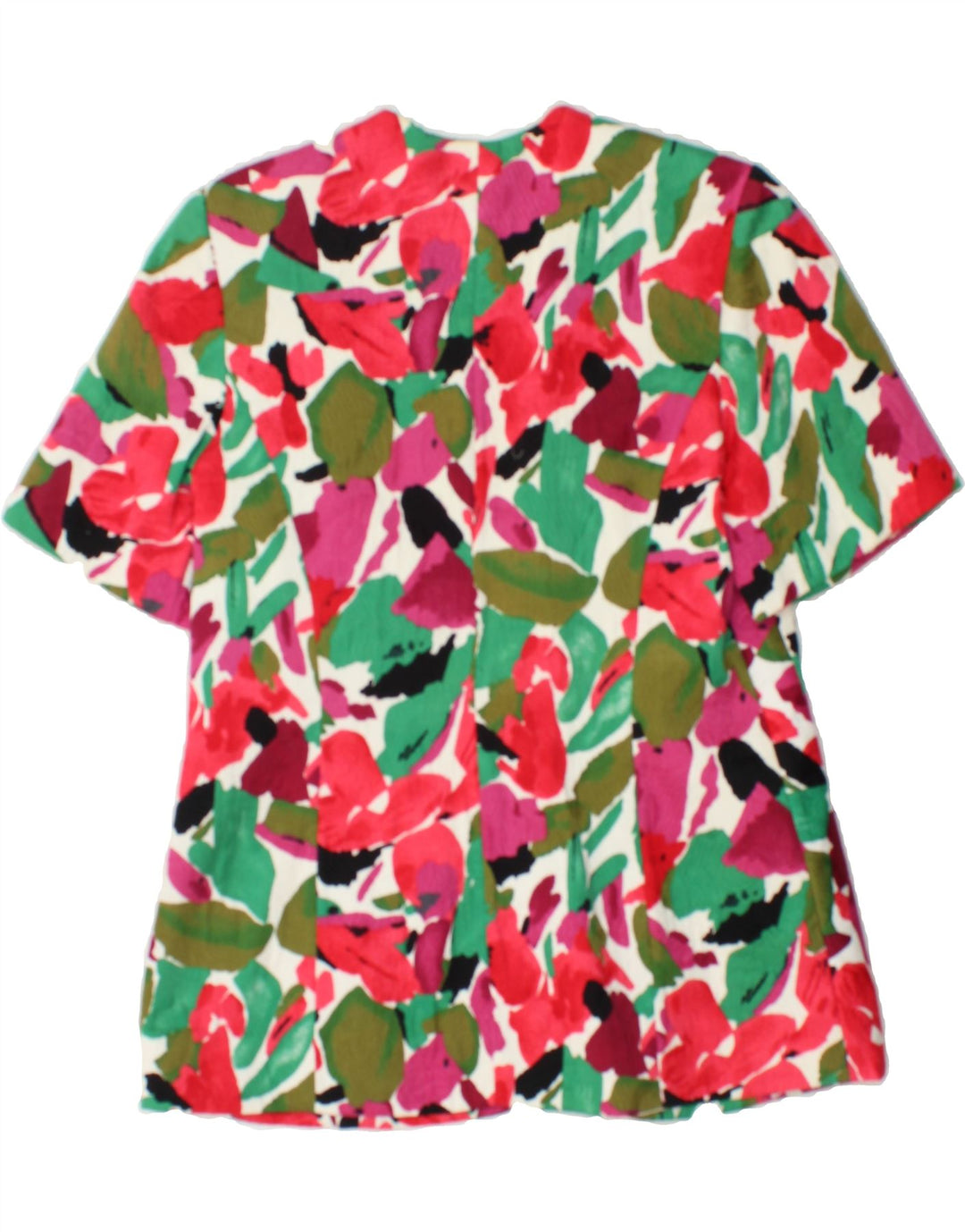 VINTAGE Womens Short Sleeve Blazer Jacket UK 12 Medium Multicoloured Vintage Vintage and Second-Hand Vintage from Messina Hembry 