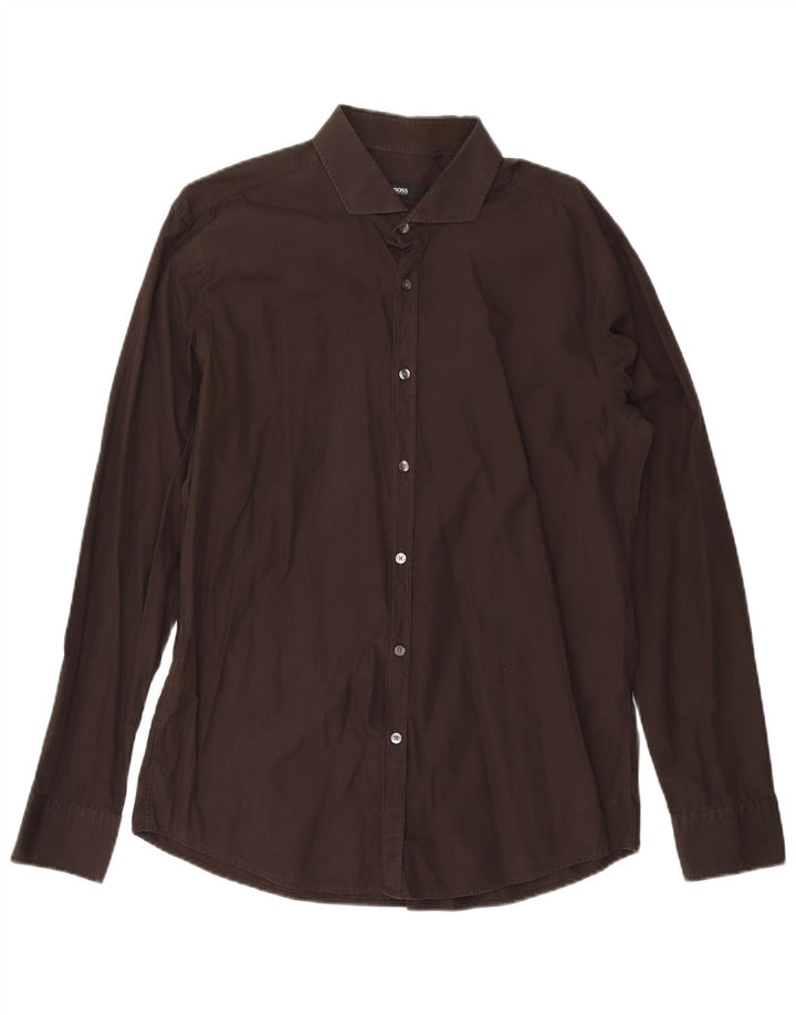 Koszula męska Hugo Boss, rozmiar 17 43 XL, szara bawełna