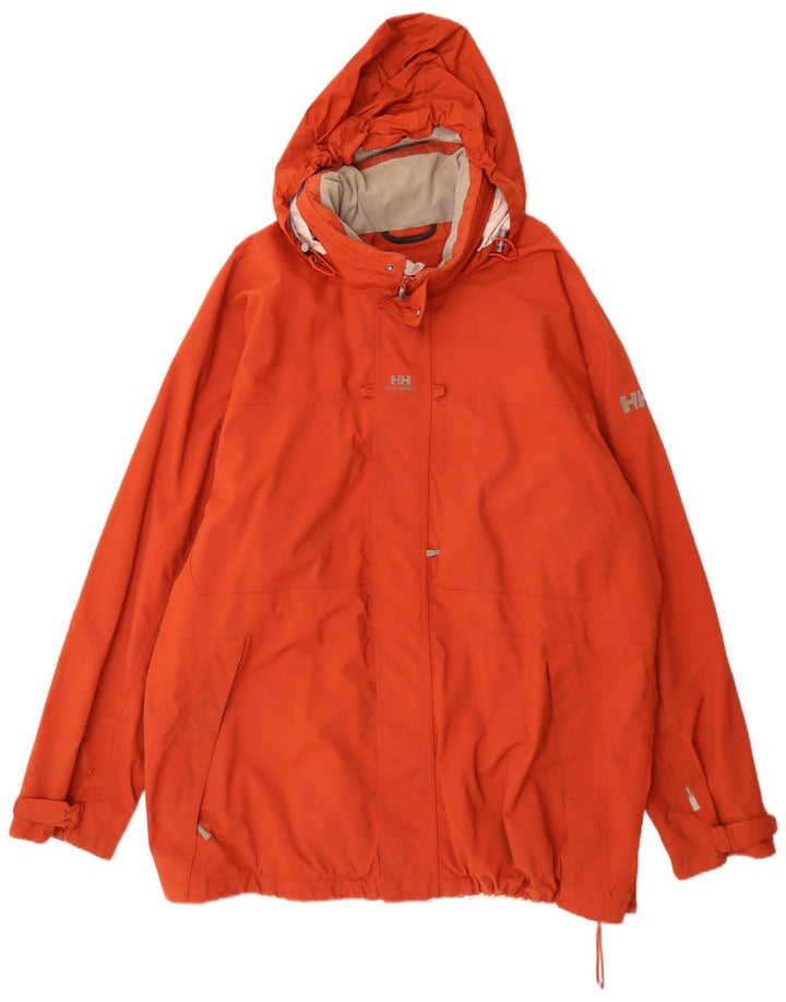 Męska kurtka przeciwdeszczowa z kapturem Helly Hansen UK 44 2XL Pomarańczowy nylon