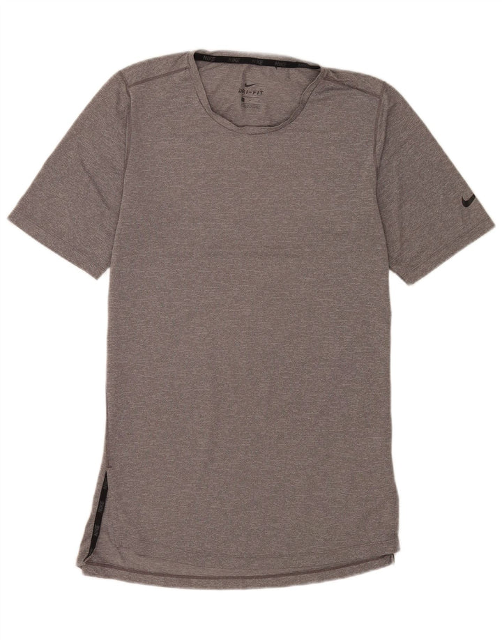 Męski T-shirt Nike Dri Fit Top, średni szary poliester