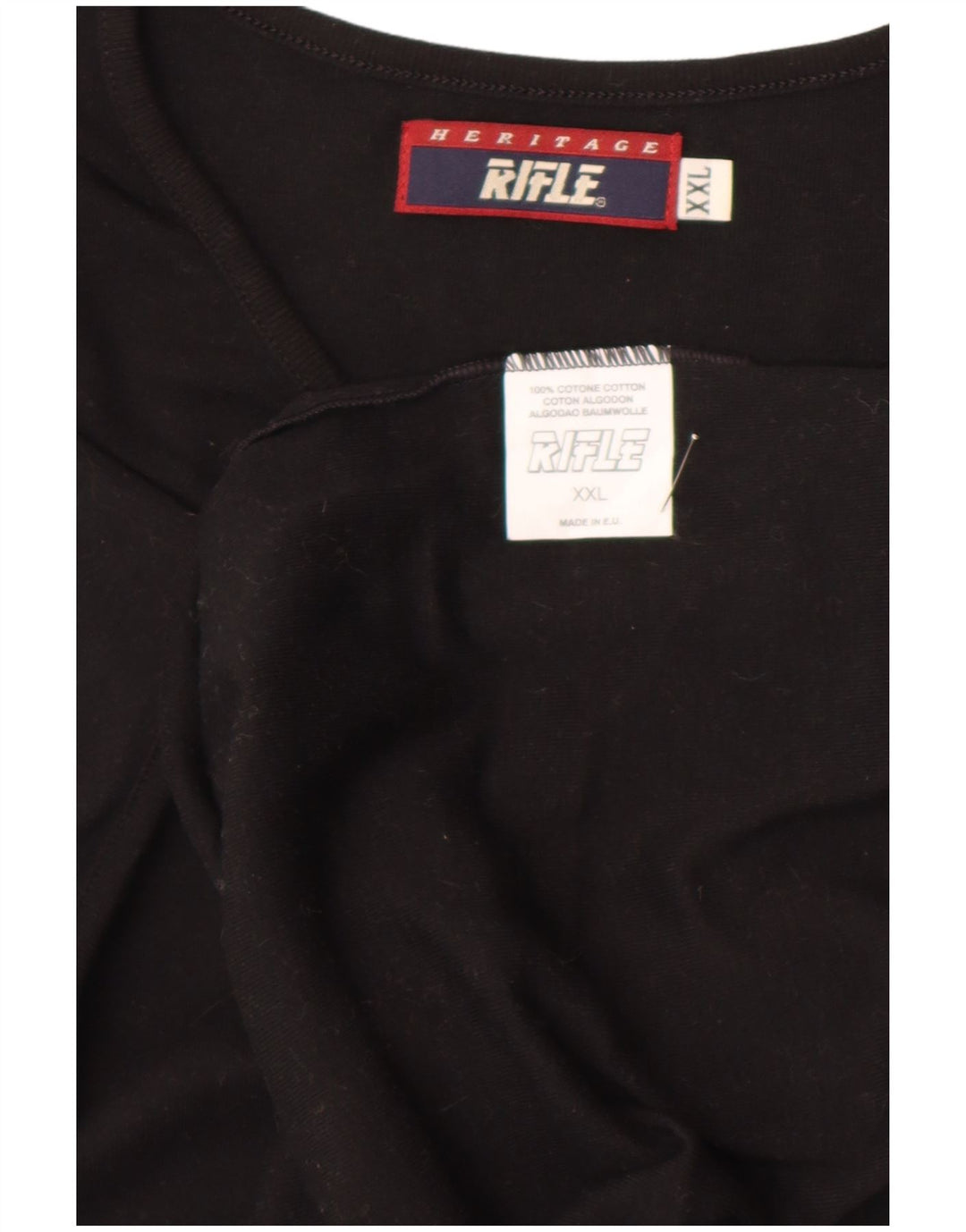 Koszulka męska Rifle Top 2XL, czarna, bawełniana