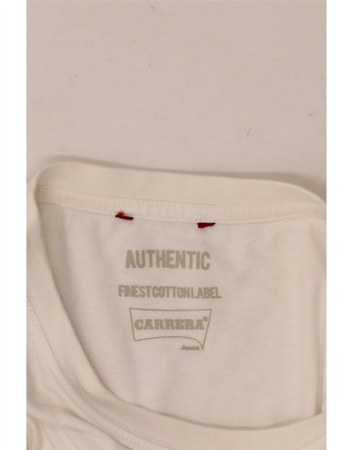 Męski T-shirt z grafiką CARRERA, duży, biały