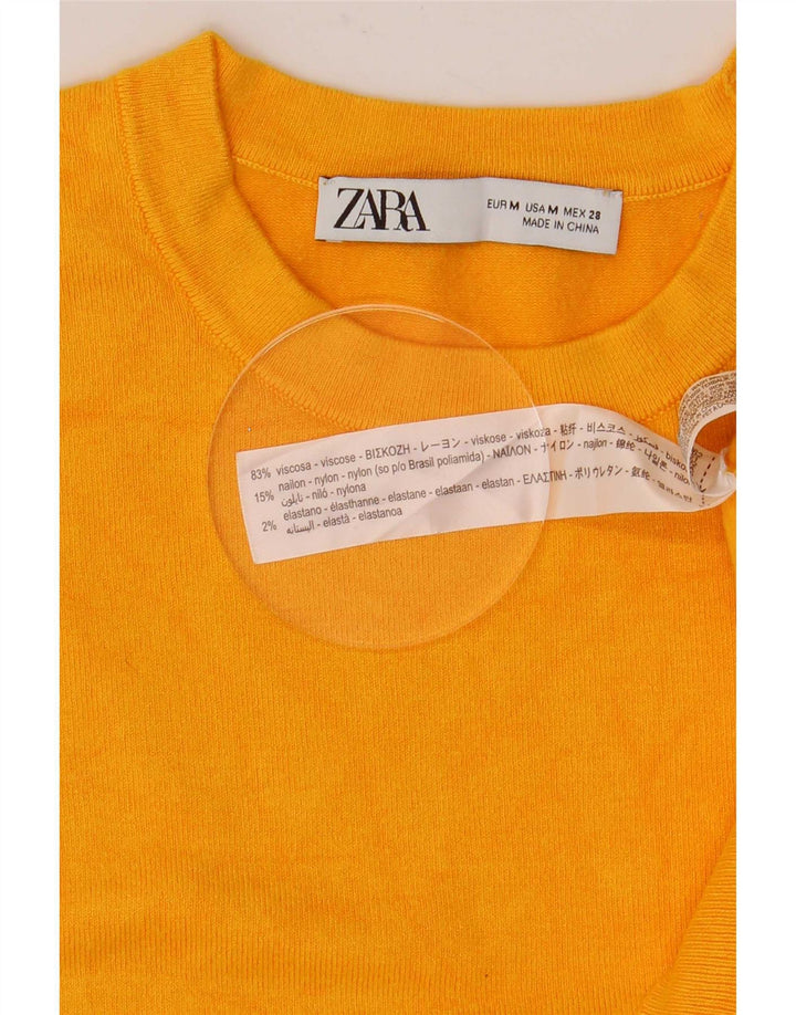 Damski podkoszulek bez rękawów Zara UK 12 Średni żółty wiskoza
