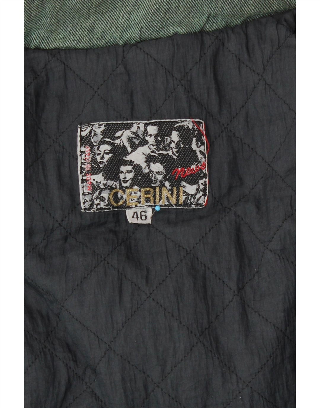 Damska kurtka wiatrówka z kapturem Ernestina Cerini IT 46, duża, zielona, ​​lata 90-te