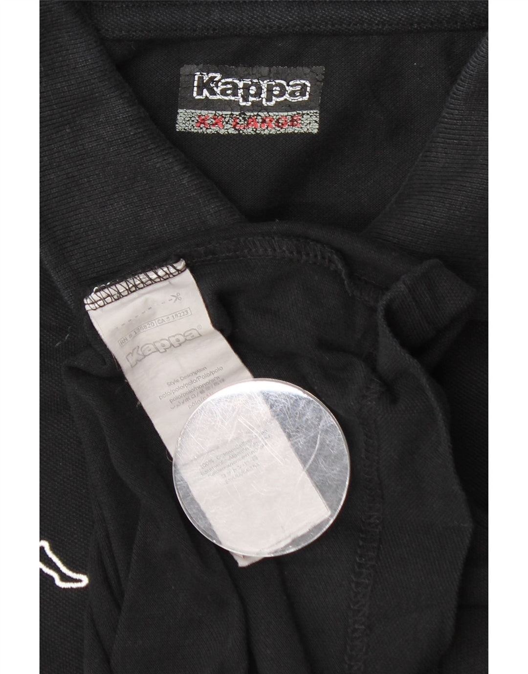 Męska koszulka polo Kappa 2XL Czarna bawełniana