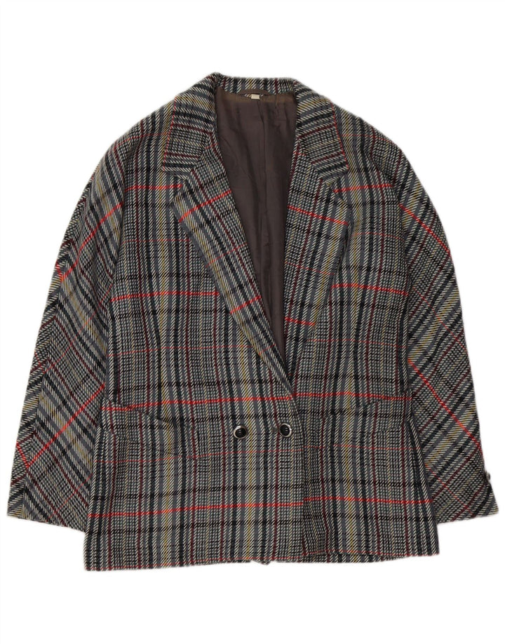 VINTAGE damski 2-częściowy komplet spódnic IT 42 Medium W30 szara kratka