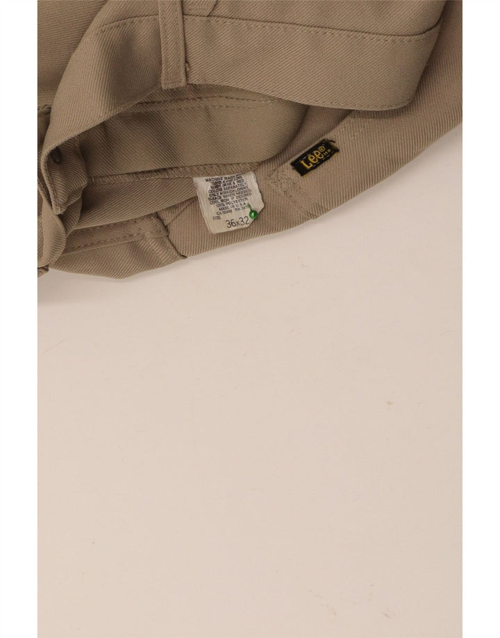 Męskie proste spodnie LEE W36 L26 Beżowy poliester