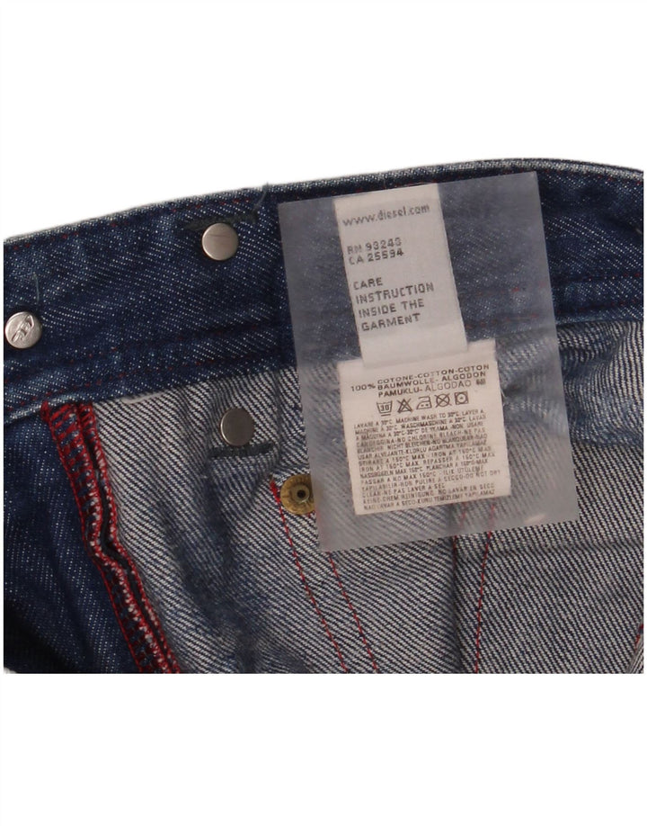 Damskie jeansy Diesel w trudnej sytuacji, proste W30 L32, niebieska bawełna