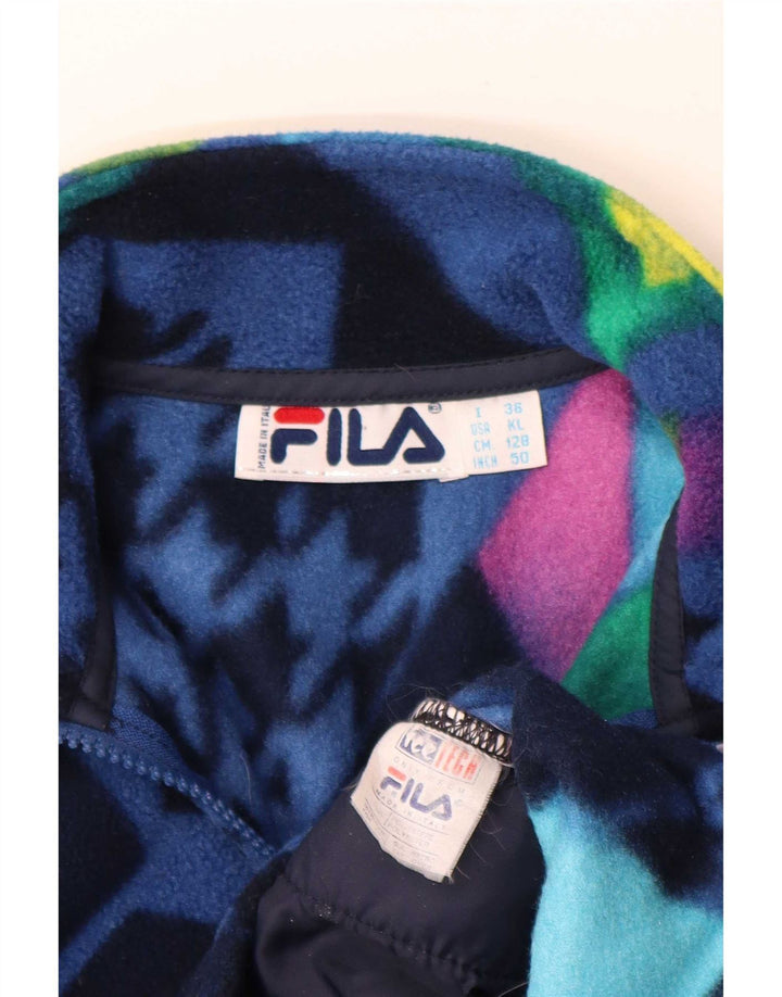 Chłopięcy sweter polarowy Fila z zamkiem błyskawicznym, 7-8 lat, wielobarwny patchwork