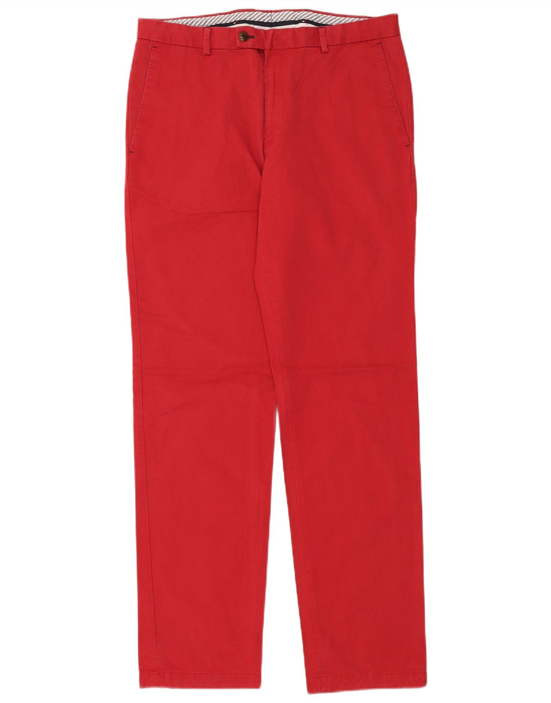 Męskie proste spodnie chino Tommy Hilfiger W34 L34 Czerwona bawełna