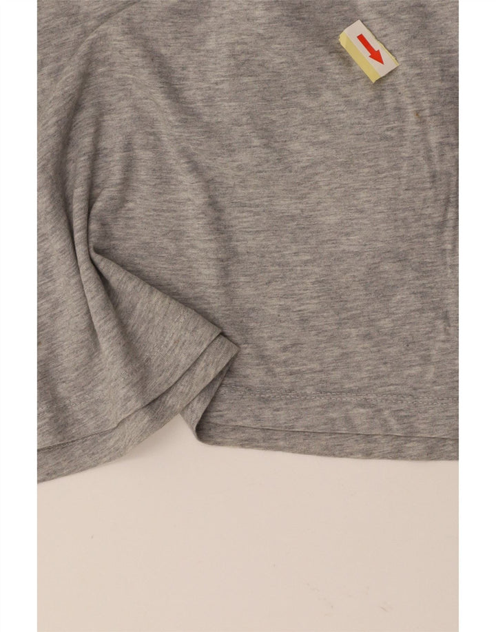 CALVIN KLEIN Damski t-shirt z grafiką Crop Top UK 6 XS, szary, bawełniany