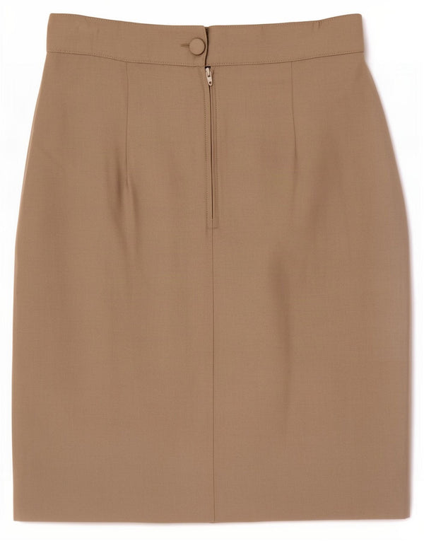 Damska spódnica ołówkowa w stylu vintage, mała W26 Khaki, poliester