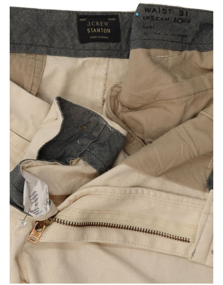 Męskie spodenki J. Crew Stanton Chino W31 Średnie złamane białe bawełniane