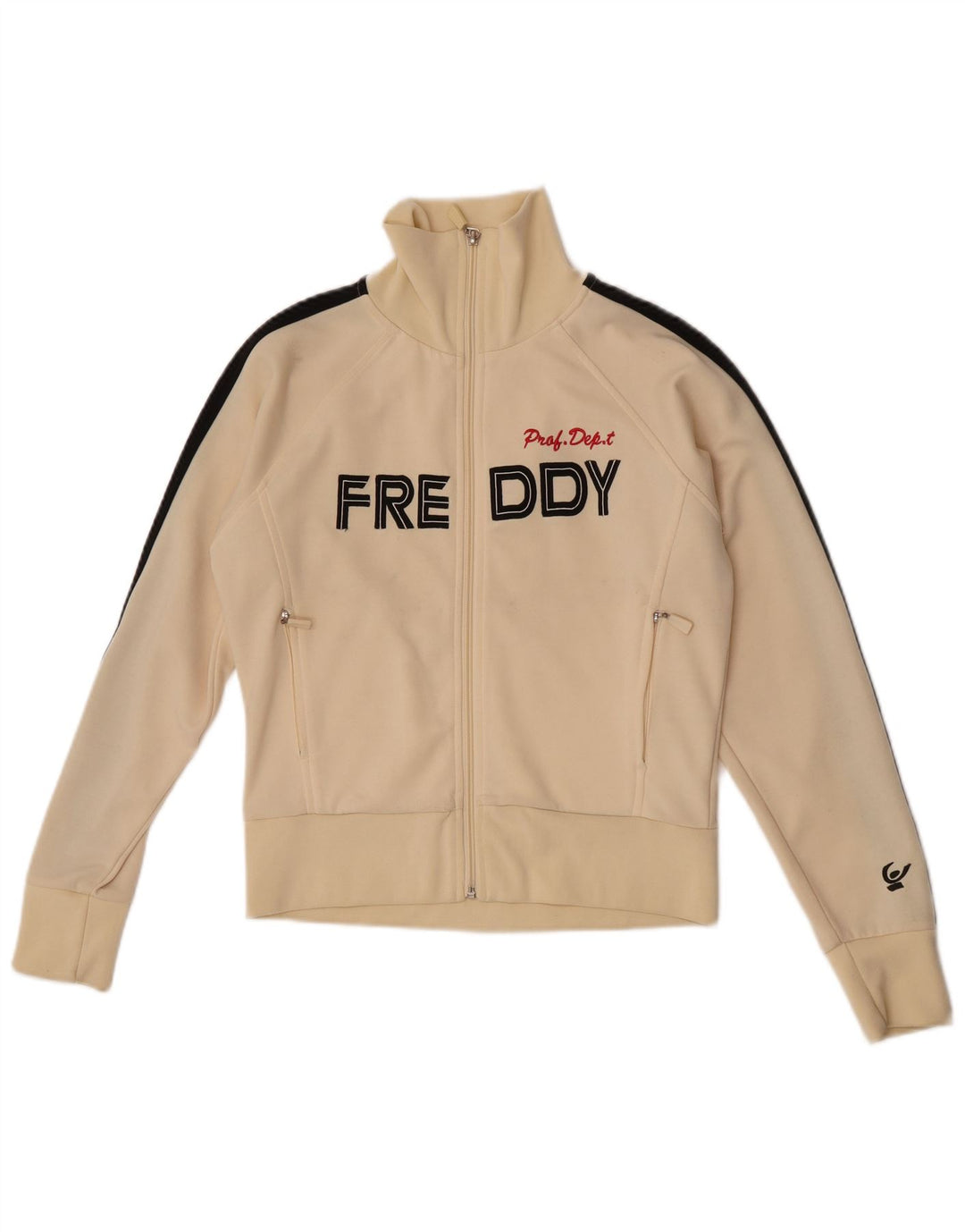 Damska kurtka dresowa Freddy Crop Graphic UK 14 średni beż