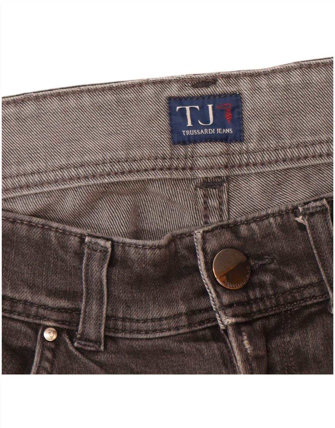 Męskie jeansy typu slim Trussardi W35 L32 Szara bawełna
