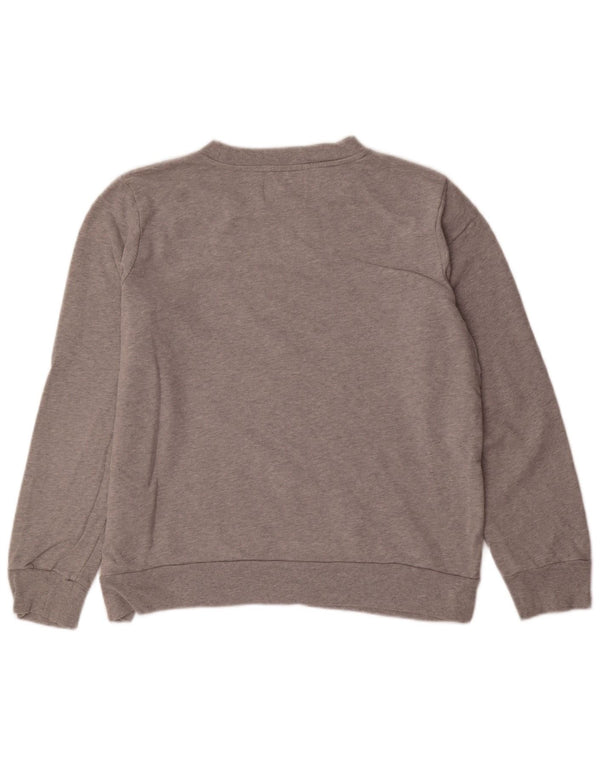 CALVIN KLEIN JEANS Damski sweter z grafiką, UK 18 XL, szary, bawełniany