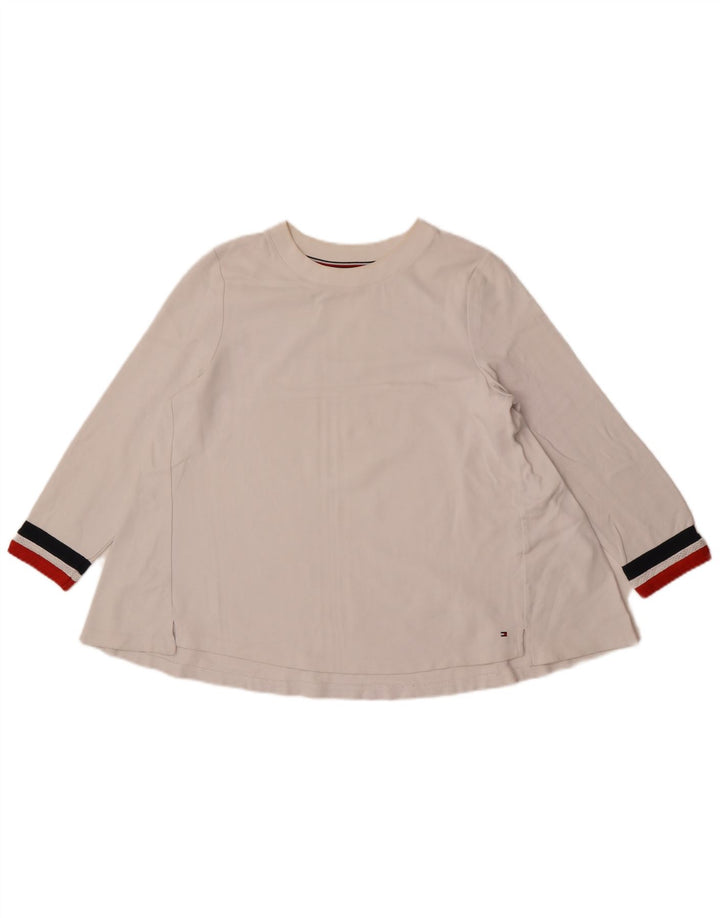 Damski top Tommy Hilfiger z rękawem 3/4, UK 10, w małe białe paski