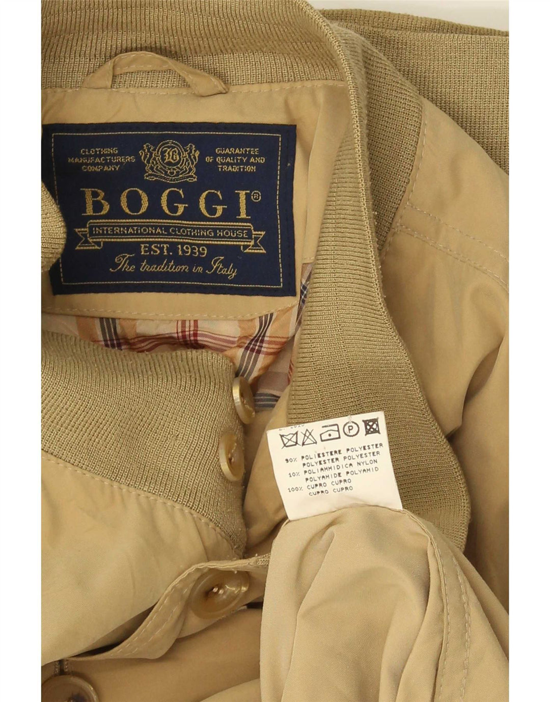 Męska kurtka bomberka Boggi IT 50, duża, khaki, poliester