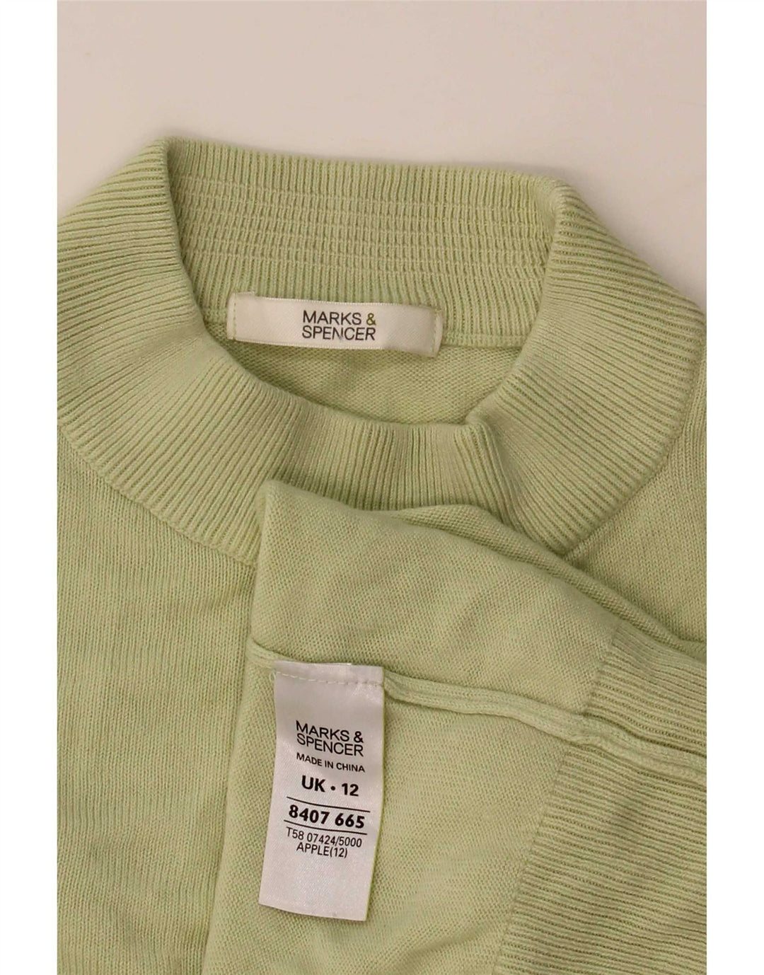 Marks & Spencer Damski sweter z golfem, UK 12, średni zielony